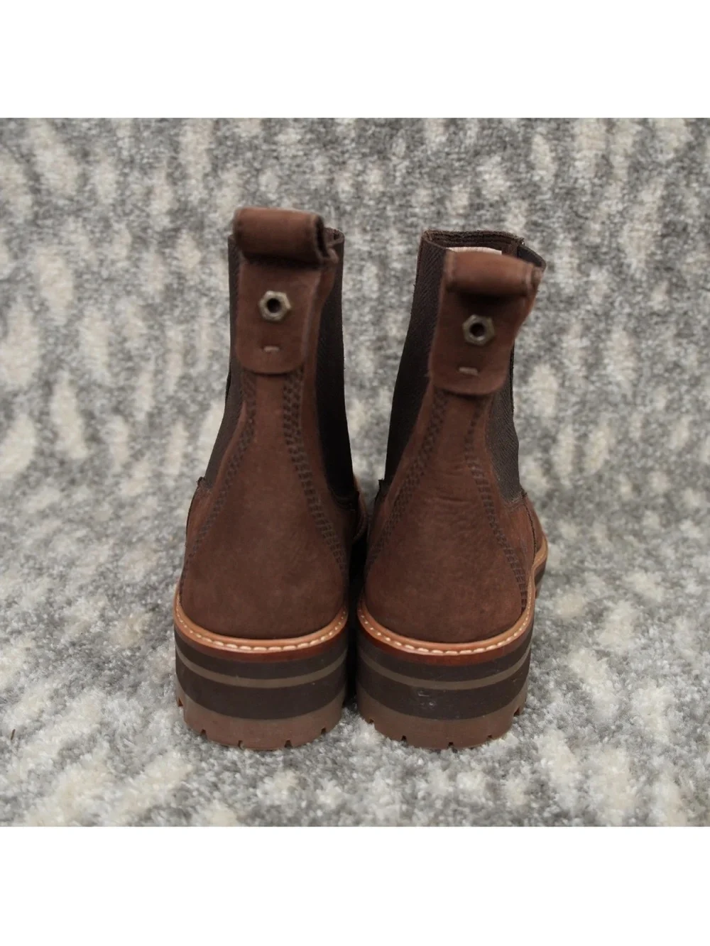 Timberland Courmayeur Valley Chelsea Boots Nubuck Leather Womens Sz 9 Brown NWT